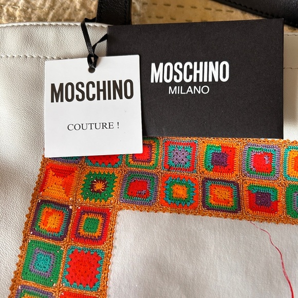 Moschino Couture Heart of Wool Leather Tote NWT - Picture 7 of 10